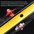 10 PCS Road Mountain Bike Anti-Stab Tire Pad Bicycle Wheel Set PVC Spoke Lining Tape, Red, Yellow