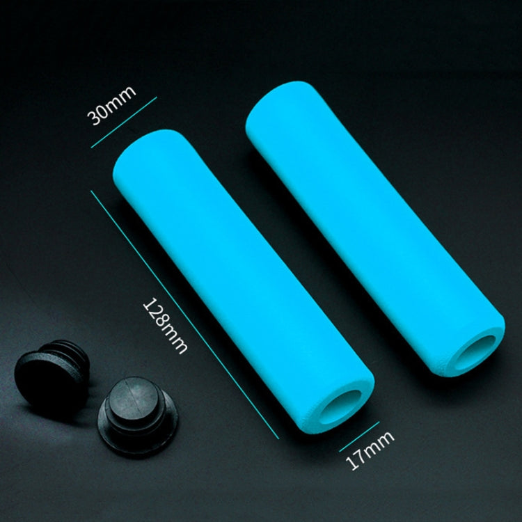 4 Pairs Mountain Folding Bicycle Silicone Foaming Sponge Handle Cover Rubber Shock Absorbing Anti-Slip Handle Set, 418, 408