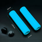 4 Pairs Mountain Folding Bicycle Silicone Foaming Sponge Handle Cover Rubber Shock Absorbing Anti-Slip Handle Set, 418, 408