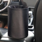2 PCS Leather Foldable Car Trash Can Mini Chair Back Suspended Waterproof Trash Can, Black, Wine Red, Beige, Gray
