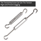 Outdoor Rectangle Shade Sail 304 Stainless Steel Accessories Outdoor Shade Flower Basket Screws Diamond Door Buckle, 24 PCS / M5 Set