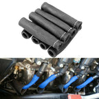 8 PCS / Set High-Temperature Car Spark Plug Protective Cover Spark Plug Heat Shield, Black, Red, Blue