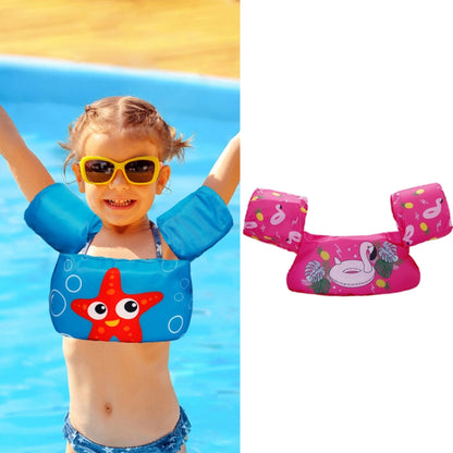 Children Play Water Swimming Gear Cartoon Buoyancy Vest, Starfish, Shell, Red Flamingo, Blue Crab, Turtle, Small Dinosaur, Little Whale, Crab