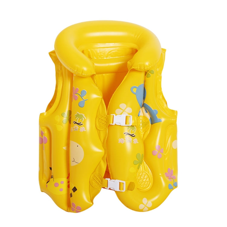 2 PCS PVC Children Inflatable Swimwear Children Life Jacket, M (Pink), M (Yellow), L (Yellow), L (Blue)