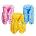 2 PCS PVC Children Inflatable Swimwear Children Life Jacket, M (Pink), M (Yellow), L (Yellow), L (Blue)