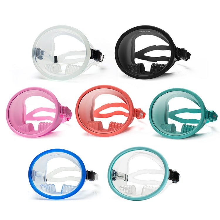 WAVE Panoramic Wide Field Of Vision Diving Goggles Anti-Fog And Waterproof Snorkeling Tempered Glass Mask, One Size