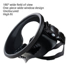 WAVE Panoramic Wide Field Of Vision Diving Goggles Anti-Fog And Waterproof Snorkeling Tempered Glass Mask, One Size