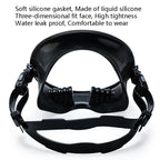 WAVE Panoramic Wide Field Of Vision Diving Goggles Anti-Fog And Waterproof Snorkeling Tempered Glass Mask, One Size