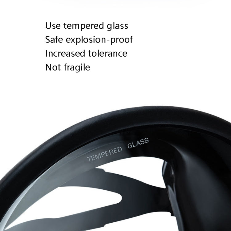 WAVE Panoramic Wide Field Of Vision Diving Goggles Anti-Fog And Waterproof Snorkeling Tempered Glass Mask, One Size