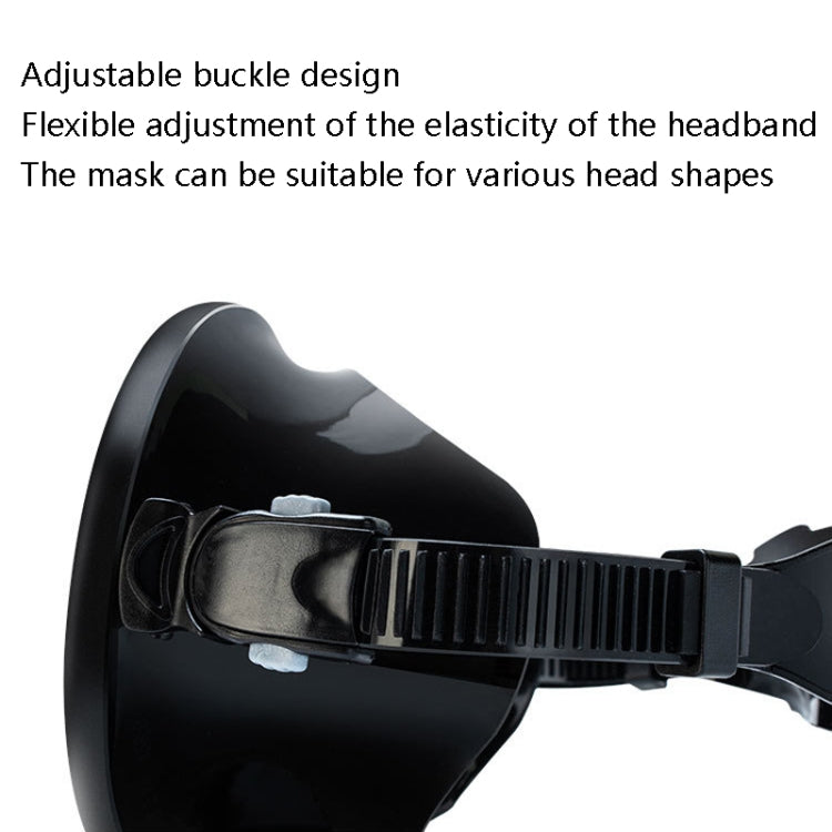 WAVE Panoramic Wide Field Of Vision Diving Goggles Anti-Fog And Waterproof Snorkeling Tempered Glass Mask, One Size