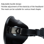 WAVE Panoramic Wide Field Of Vision Diving Goggles Anti-Fog And Waterproof Snorkeling Tempered Glass Mask, One Size