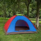 T015 Outdoor Camping Single-Layer Tent Camping Beach Tour Tent, Random Color Delivery, For 2 People, 3-4 People