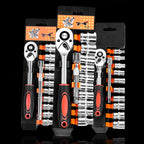 CY-0028 12 PCS/Set Auto Repair Tool Ratchet Quick Socket Wrench Hardware Box Combination, 1/2 Big Fly, 3/8 Middle Fly, 1/4 Small Fly