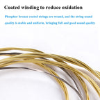 1 Set Folk Guitar Brass Strings Acoustic Guitar Set Strings 1-6, Red Packing 012, Yellow Packing 011