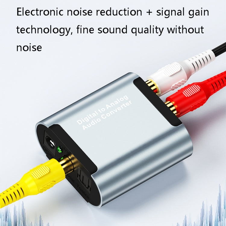 HW-25DA R/L Digital To Analog Audio Converter With 3.5mm Jack SPDIF Audio Decoder with, Fiber Optic+USB Cable