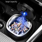 2 PCS  Car Ashtray With Cover Hanging Invisible With LED Light Car Ashtray, 2 PCS Car Ashtray