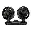 F558 With USB Mobile Phone Charging Car Fan 12/24V Car Truck Double Shaking Head Fan, Double Head 12V, Double Head 24V