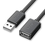 Jasoz USB Male to Female Oxygen-Free Copper Core Extension Data Cable, Colour: Black 0.5m, Black 0.5m, Black 1m, Black 1.5m, Black 2m, Black 3m, Black 5m, Dark Blue 0.5m, Dark Blue 1m, Dark Blue 1.5m, Dark Blue 2m, Dark Blue 3m, Dark Blue 5m, Black 8m ...