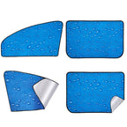 R-2938 Single-Layer Sun Protection Magnetic Car Curtain Vehicle Water Drop Sunshade, Blue Right, Blue Left, Blue Rear