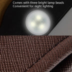 Car Trash Can Storage Bag Hanging Paste With LED Light Garbage Bag, Paste Black, Paste Brown, Paste Beige, Paste Red