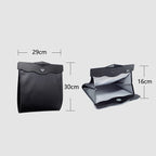 Car Trash Can Car Chair Back Hanging Storage Box Hidden Folding Storage Bag With LED Light, Black, Mocha Brown, Beige, Red