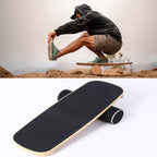 Surfing Ski Balance Board Roller Wooden Yoga Board, 03A Black Sand, 03B Black Sand, 04B Black Sand, 05B Black Sand, 06B Black Sand, 07B Black Sand, 06B Black Sand With Handle, 03A Color Sand, 04A Black Sand, 05A Black Sand, 06A Black Sand, 07A Black Sa...