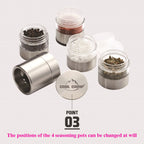 COOL CAMP CF-601 Outdoor Portable Barbecue Picnic Seasoning Bottle Set with Grinder,