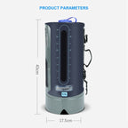 AFISHTOUR FW2078 12L Outdoor Bath Water Storage Bag Portable Camping Bath Bag, Ordinary Air Pump, Spherical Air Pump