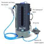 AFISHTOUR FW2078 12L Outdoor Bath Water Storage Bag Portable Camping Bath Bag, Ordinary Air Pump, Spherical Air Pump