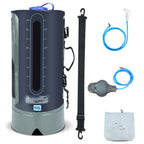AFISHTOUR FW2078 12L Outdoor Bath Water Storage Bag Portable Camping Bath Bag, Ordinary Air Pump, Spherical Air Pump