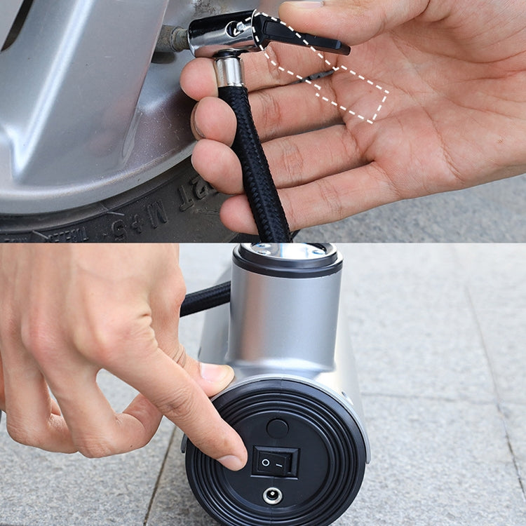 Car Inflatable Pump Portable Small Automotive Tire Refiner Pump, Style:, Wired Pointer With Lamp, Wired Digital Display With Lamp, Wireless Pointer With Lamp