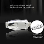 Electroplated Pure Copper Rotating Nozzle 360 Degree Fast Rotation 1/4 Quick-Insert Ceramic Spool, Copper Rotating Nozzle