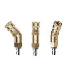 Car Wash Machine With High Pressure Air Conditioning Cleaning Nozzle 1/4 Copper Rotary Bending Joint 360 Degree Rotation Universal Fast Plug, 1/4 Copper Cleaning Nozzle