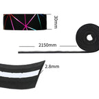 1 Pair WEST BIKING YP0804059 Road Bike Color Line Bar Belt PU Non-Slip Riding Bar Belt, Black Color, Silver Color, Red Black, White Color, Pure Black, Blue Black