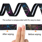 1 Pair WEST BIKING YP0804059 Road Bike Color Line Bar Belt PU Non-Slip Riding Bar Belt, Black Color, Silver Color, Red Black, White Color, Pure Black, Blue Black