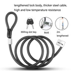 WEST BIKING YP0705066 Lengthen Steel Cable Lock Motorcycle Mountain Bike Bicycle Anti-Theft Lock, WEST BIKING YP0705066