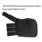 A Pair High Elastic OK Cloth Soft Shock-Absorbing Anti-Collision Horse Leg Protective Cover Protection Straps Horse Protective Gear, Horse Leg Protective Cover