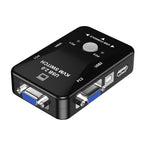 HW1701  2 into 1 out KVM Switcher 2 Port Manual VGA Switch USB With Keyboard Mouse Switching, HW1701