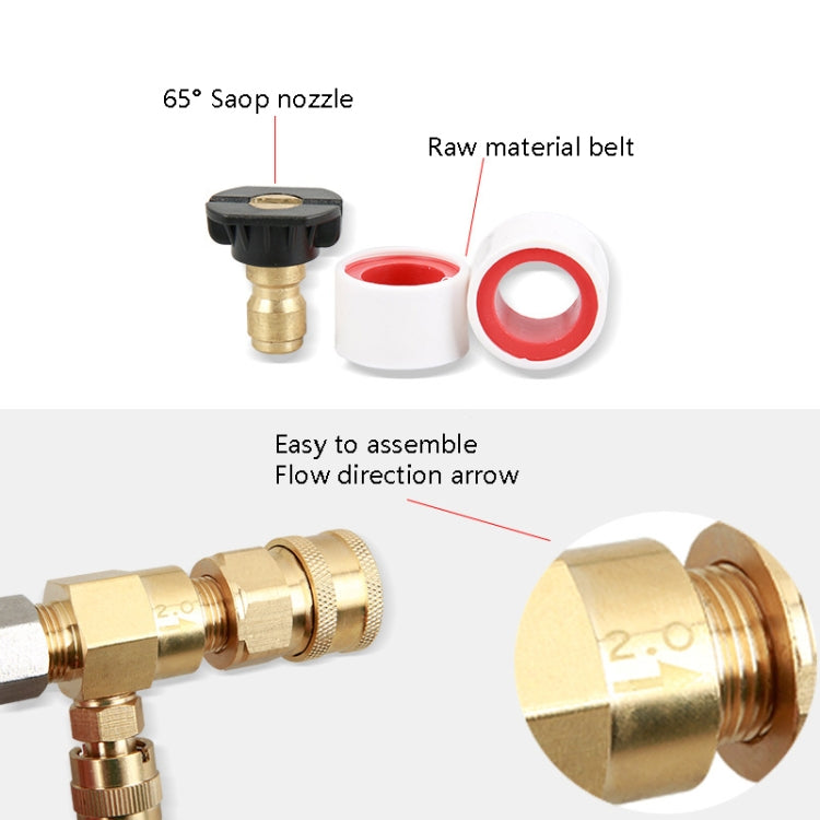 High Pressure Cleaning Machine 3/8 Inch Quick Connection Adjustable Foam Nozzle, Adjustable Foam Nozzle