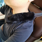2 Pairs Fleece-like Safety Belt Cover Car Plush Safety Belt Cover, Black, Grey, Brown, Coffee, Deep Purple, Red, Light Pink, Blue, Light Grey, Light Purple