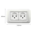 PC Panel Duplex Israel Three-Hole Wall Power Socket