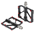 1 Pair PROMEND Titanium Axle Carbon Tube Bicycle Pedal Mountain Bike Road Bike 3 Palin Pedal, PD-M86C-TI, PD-R87C-TI