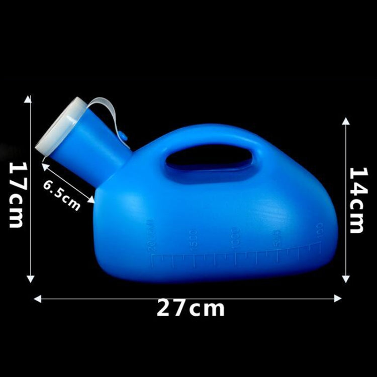 2000ML Travel Potty Baby Child Leakproof Portable Urinal Men with Cover Thickened Elderly Adult Large Capacity Night Pot, 2 PCS 2000ML(White), 2 PCS 2000ML(Blue)