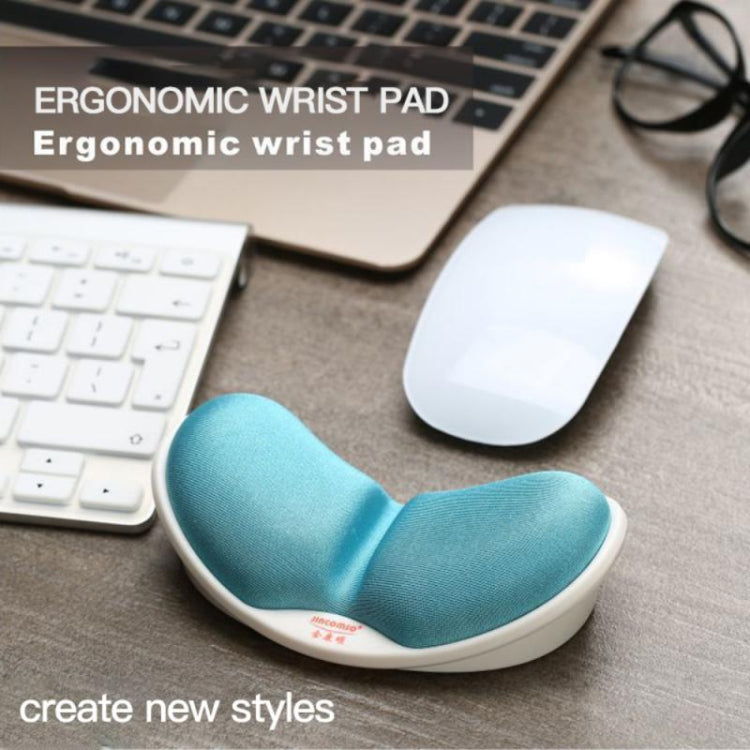 Jincomso V1C Slow Rebound Wristband Mouse Pad Ergonomic Memory Foam Mechanical Keyboard Hand Rest, Black, Blue, Gray