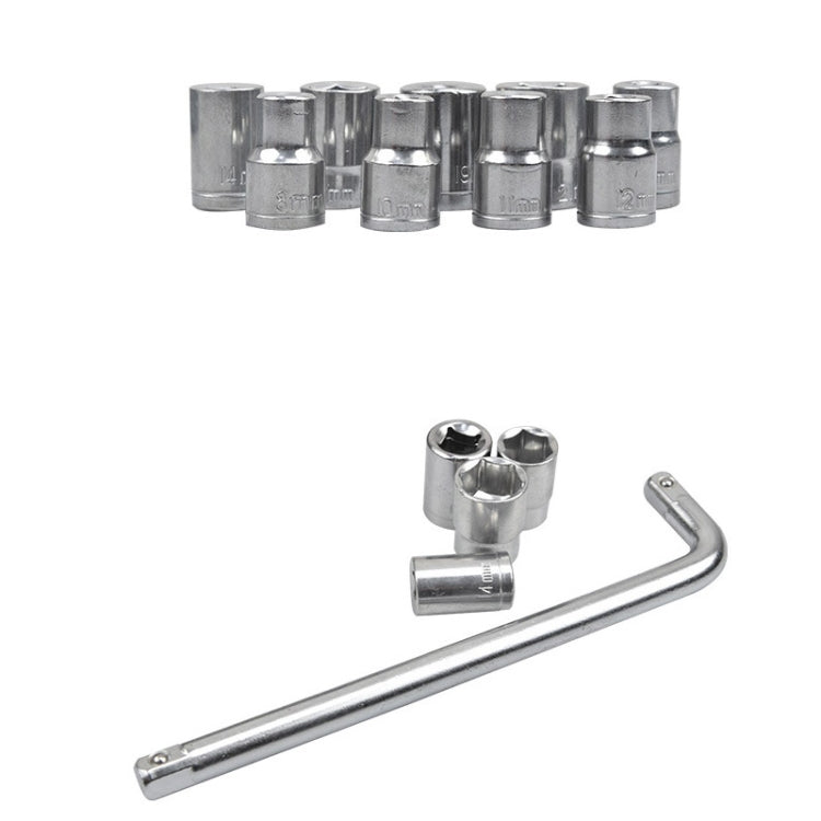 CY-0117 Sleeve Combination Tool Set Ratchet Repair Emergency Tricycle Auto Repair Multi-Function Set, 10 PCS / Set