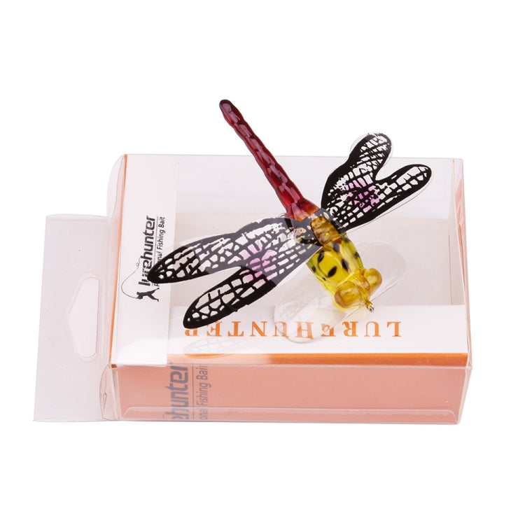 QT01 7cm / 6g Flying Fishing Bait Long Hook Bionic Dragonfly Bait, A (Yellow), B (Purple), C (Black), D (Orange), E (Red), F (Blue)