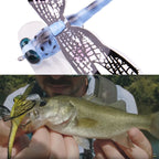 QT01 7cm / 6g Flying Fishing Bait Long Hook Bionic Dragonfly Bait, A (Yellow), B (Purple), C (Black), D (Orange), E (Red), F (Blue)