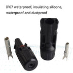 10 Sets MC4 Solar Photovoltaic Connector Waterproof Flame-Retardant Socket, MC4