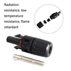 10 Sets MC4 Solar Photovoltaic Connector Waterproof Flame-Retardant Socket, MC4
