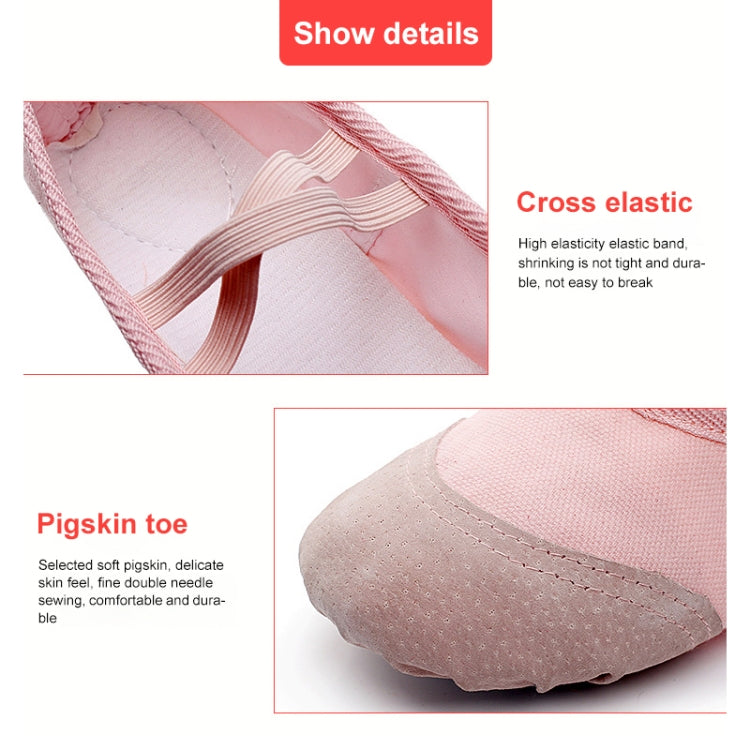 Flats Soft Ballet Shoes Latin Yoga Dance Sport Shoes for Children & Adult, 23, 24, 25, 26, 27, 28, 29, 30, 31